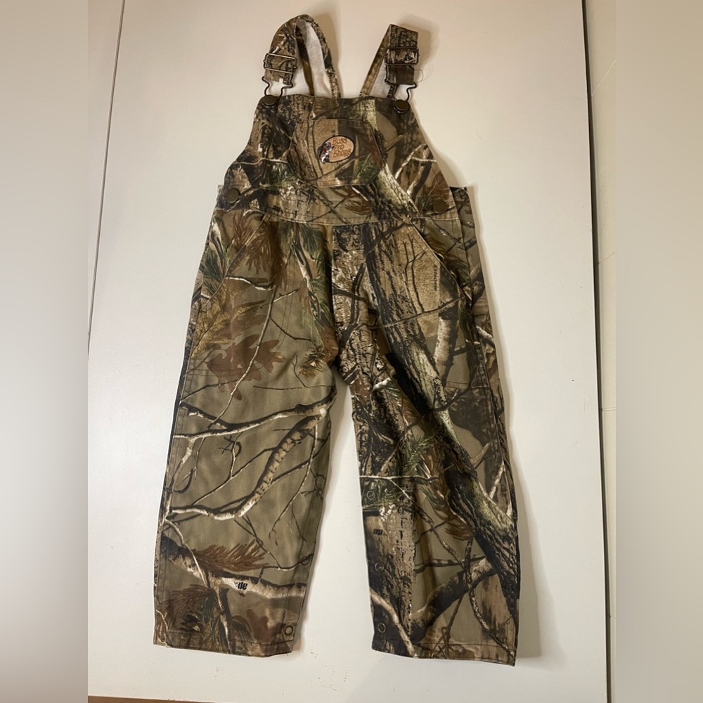 Bass Pro Shops RealTree Camo Overalls Size 4T